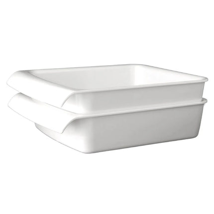 GGM Gastro (6 pcs) GN 1/2 Pan - CASCADE - Melamine - 3.65L - 325x265mm - Depth: 75mm - White