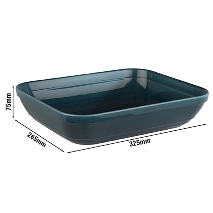 GGM Gastro (6 pcs) GN 1/2 Pan - EMMA - Melamine - 3.5L - 325x265mm - Depth: 75mm - Blue