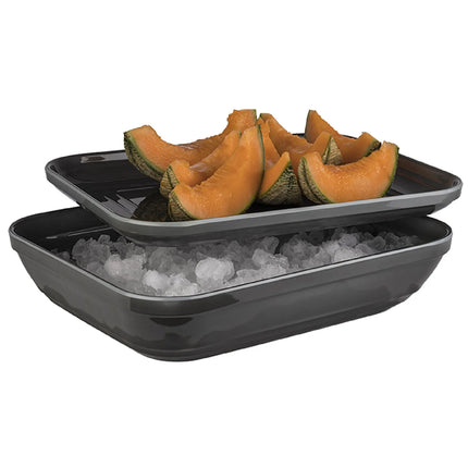 GGM Gastro (6 pcs) GN 1/2 Pan - EMMA - Melamine - 3.5L - 325x265mm - Depth: 75mm - Grey