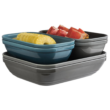 GGM Gastro (6 pcs) GN 1/2 Pan - EMMA - Melamine - 3.5L - 325x265mm - Depth: 75mm - Grey