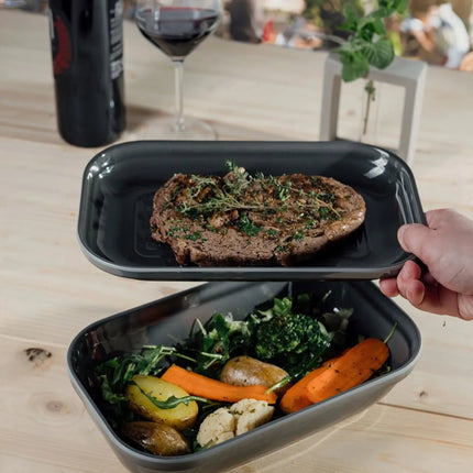 GGM Gastro (6 pcs) GN 1/2 Pan - EMMA - Melamine - 3.5L - 325x265mm - Depth: 75mm - Grey