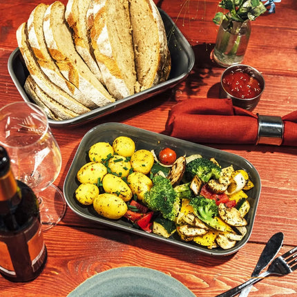 GGM Gastro (6 pcs) GN 1/4 Pan - EMMA - Melamine - 1.5L - 265x162mm - Depth: 75mm - Grey