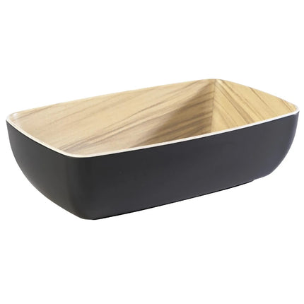GGM Gastro (6 pcs) GN 1/4 Pan - FRIDA - Melamine - 1.8L - 265x162mm - Depth: 75mm - Black & Beige