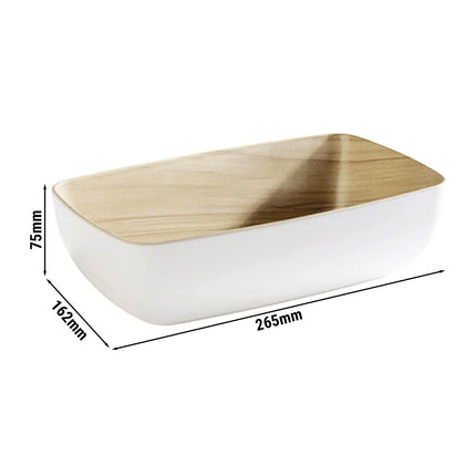 GGM Gastro (6 pcs) GN 1/4 Pan - FRIDA - Melamine - 1.8L - 265x162mm - Depth: 75mm - White