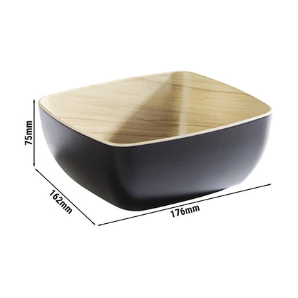 GGM Gastro (6 pcs) GN 1/6 Pan - FRIDA - Melamine - 1L - 176x162mm - Depth: 75mm - Black
