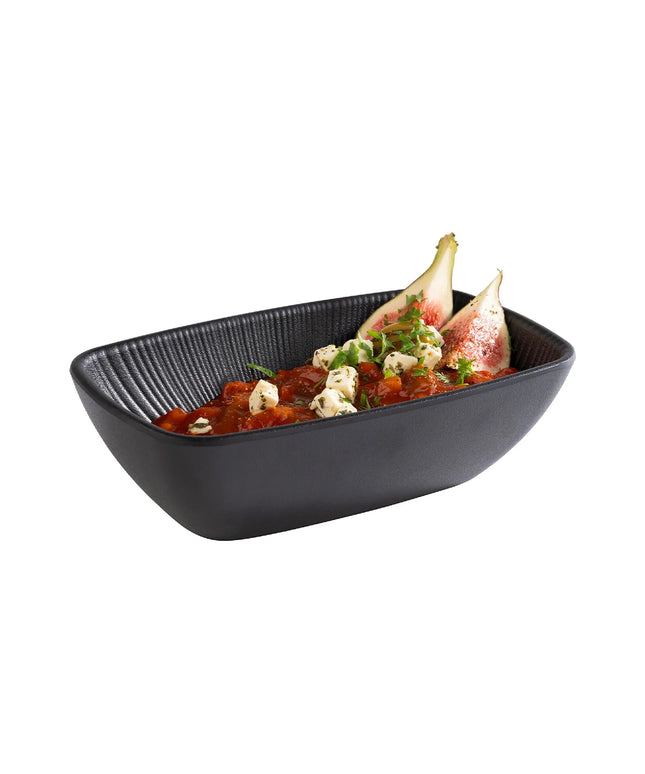 GGM Gastro (6 pcs) GN 1/9 Pan - NERO - Melamine - 0.35L - 176x108mm - Depth: 55mm - Black