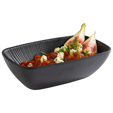 GGM Gastro (6 pcs) GN 1/9 Pan - NERO - Melamine - 0.35L - 176x108mm - Depth: 55mm - Black