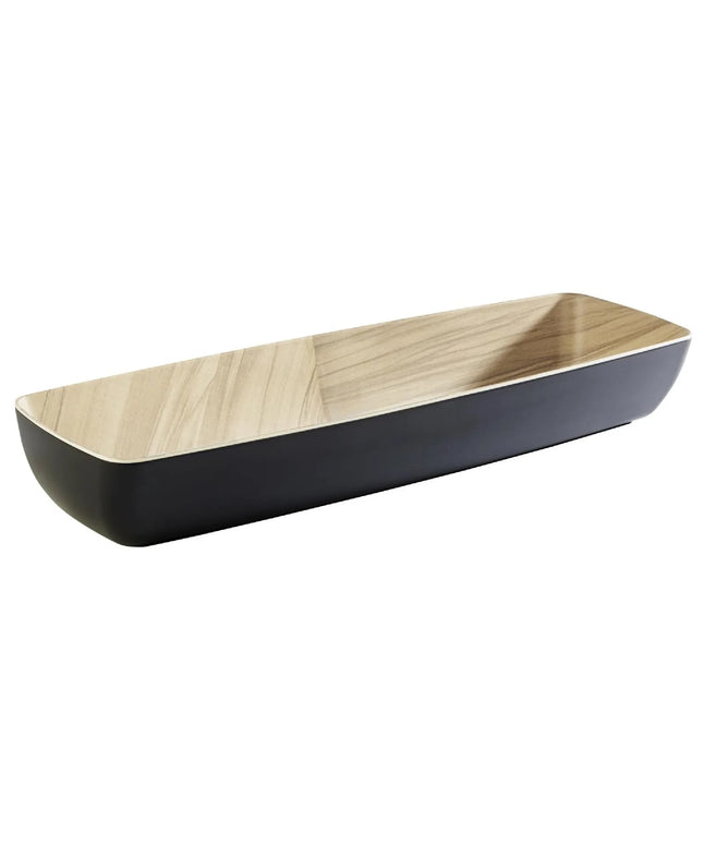GGM Gastro (6 pcs) GN 2/4 Bowl - FRIDA - Melamine - 3.65L - 530x162mm - Depth: 75mm - Black/Beige