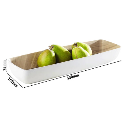 GGM Gastro (6 pcs) GN 2/4 Pan - FRIDA - Acrylic - 3.65L - 530x162mm - Depth: 75mm - Beige/White