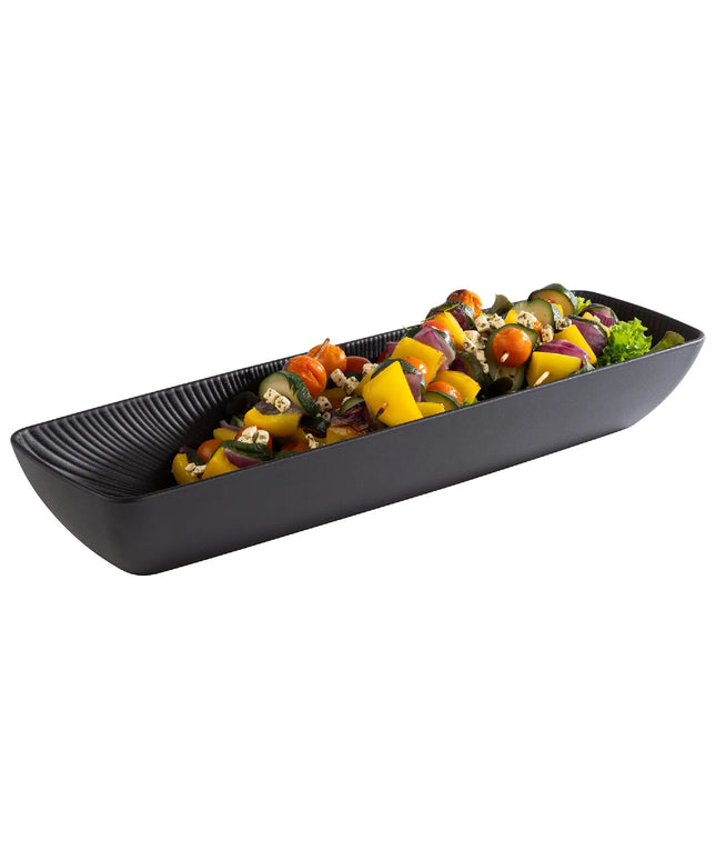 GGM Gastro (6 pcs) GN 2/4 Pan - NERO - Melamine - 3.5L - 530x162mm - Depth: 80mm - Black