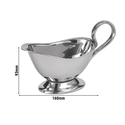 GGM Gastro (6 pcs) Gravy Boat PROFI - Stainless steel 18/8 - 120ml - 160x72x93mm