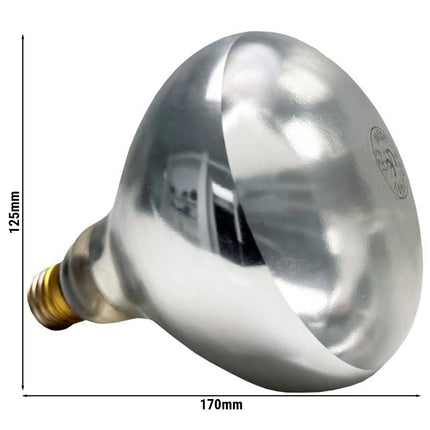 GGM Gastro (6 pcs) Infrared Heat Lamp Bulb - Ø125mm - E27 - 250W - for 12265