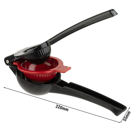 GGM Gastro (6 pcs) Lemon & Lime Hand Juicer - Compact - 2 Cones - Black - Length: 220mm - Aluminium