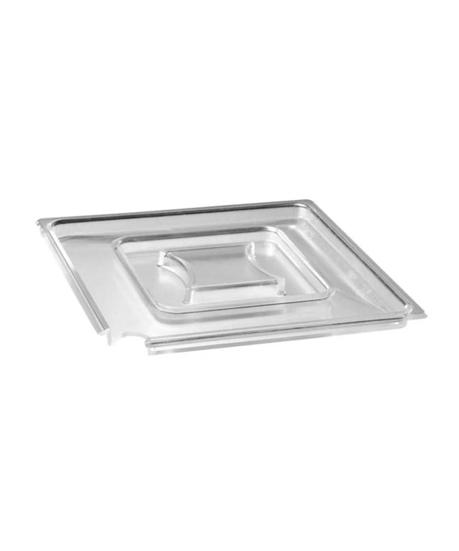GGM Gastro (6 pcs) Lid (FLOAT) - with Spoon Slot - Acrylic - 250x250x15mm - Clear - for 83918 & 83919