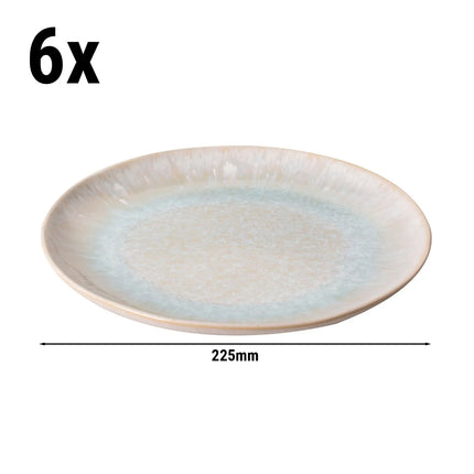 GGM Gastro (6 pcs) LIGHT BLUE SEA | Plate - flat - Stoneware - Ø225mm - Blue