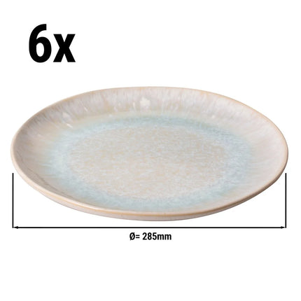 GGM Gastro (6 pcs) LIGHT BLUE SEA | Plate - flat - Stoneware - Ø285mm - Blue