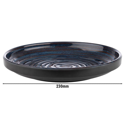 GGM Gastro (6 pcs) LOOPS | Plate - flat - Melamine - Ø230mm - Blue/Grey
