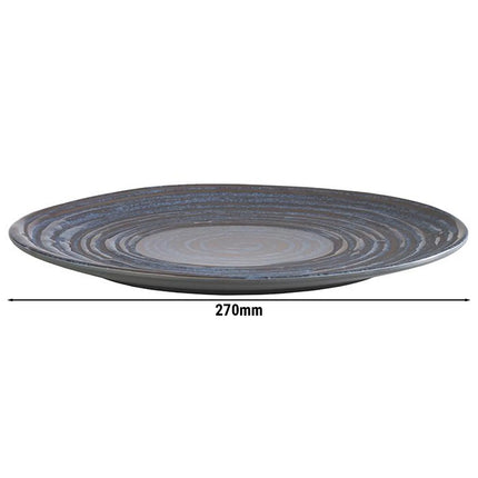 GGM Gastro (6 pcs) LOOPS | Platter - flat - Melamine - Ø270mm - Blue/Grey