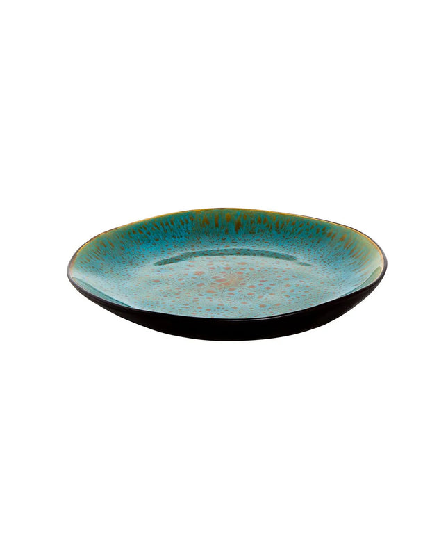 GGM Gastro (6 pcs) LOTUS | Plate - flat - Stoneware - Ø205mm - Turquoise/Black