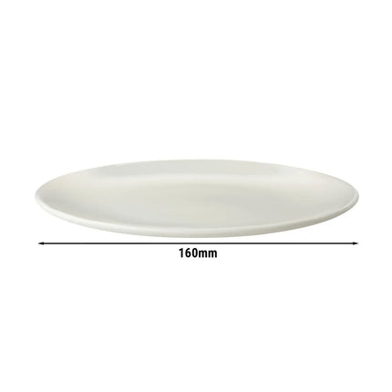 GGM Gastro (6 pcs) LUX | Canapé Plate - flat - Porcelain - Ø160mm - Ivory