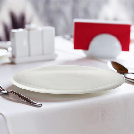 GGM Gastro (6 pcs) LUX | Canapé Plate - flat - Porcelain - Ø180mm - Ivory