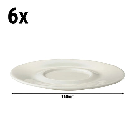 GGM Gastro (6 pcs) LUX - Cappuccino saucers - Ø160mm - Ivory
