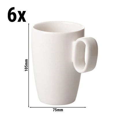 GGM Gastro (6 pcs) LUX | Coffee Mug Maastricht - 300ml - Ivory
