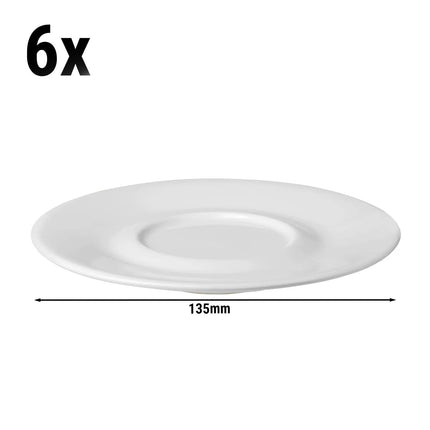 GGM Gastro (6 pcs) LUX - Coffee saucers - Ø135mm - Ivory