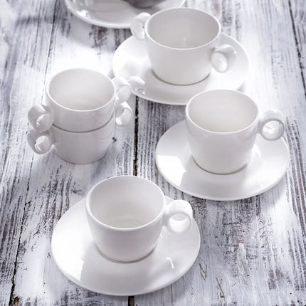 GGM Gastro (6 pcs) LUX - Coffee saucers - Ø135mm - Ivory