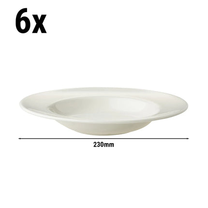 GGM Gastro (6 pcs) LUX | Deep Plate - Porcelain - Ø230mm - Ivory