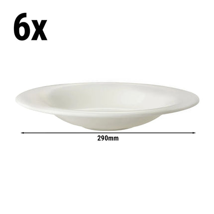 GGM Gastro (6 pcs) LUX | Deep Plate - Porcelain - Ø290mm - Ivory
