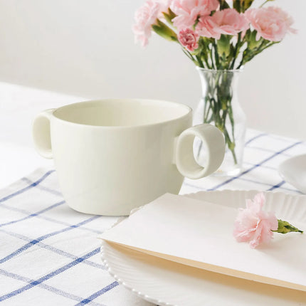 GGM Gastro (6 pcs) LUX - Handled Soup Cup - Maastricht - 300 ml - Ivory