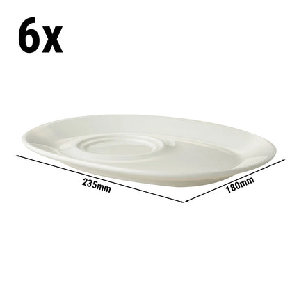 GGM Gastro (6 pcs) LUX - Milk & sugar tray - 235x180mm - Ivory