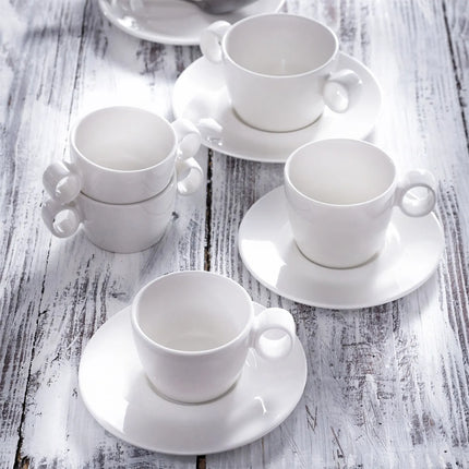 GGM Gastro (6 pcs) LUX - Milk & sugar tray - 235x180mm - Ivory