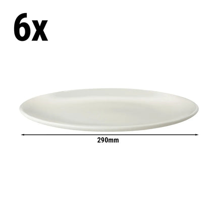 GGM Gastro (6 pcs) LUX | Plate - flat - Porcelain - Ø290mm - Ivory