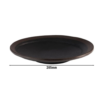 GGM Gastro (6 pcs) MARONE | Plate - Melamine - Ø205mm - Black/Brown
