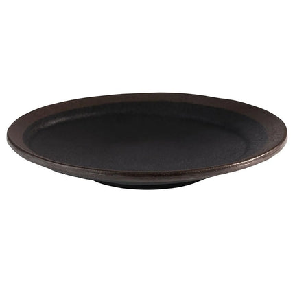 GGM Gastro (6 pcs) MARONE | Plate - Melamine - Ø205mm - Black/Brown