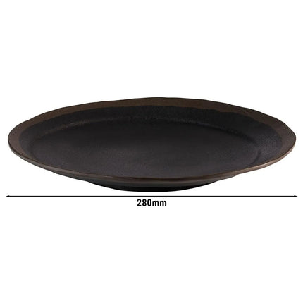 GGM Gastro (6 pcs) MARONE | Plate - Melamine - Ø280mm - Black/Brown