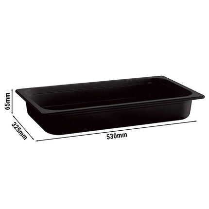 GGM Gastro (6 pcs) Melamine Gastronorm Tray GN 1/1 - ECO - Black - 7.1L - Depth: 65mm