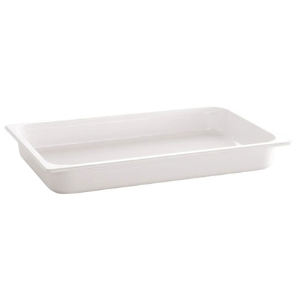 GGM Gastro (6 pcs) Melamine Gastronorm Tray GN 1/2 - ECO - White - 4.7L - Depth: 100mm