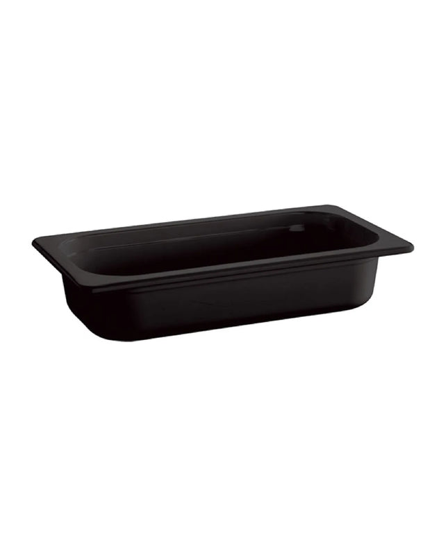 GGM Gastro (6 pcs) Melamine Gastronorm Tray GN 1/3 - ECO - Black - 2.7L - Depth: 100mm