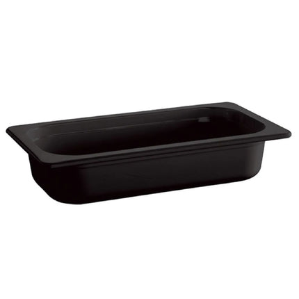 GGM Gastro (6 pcs) Melamine Gastronorm Tray GN 1/3 - ECO - Black - 2.7L - Depth: 100mm