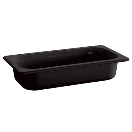 GGM Gastro (6 pcs) Melamine Gastronorm Tray GN 1/4 - ECO - Black - 1.9L - Depth: 100mm