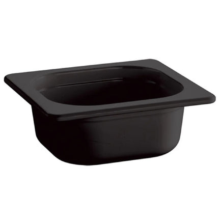 GGM Gastro (6 pcs) Melamine Gastronorm Tray GN 1/6 - ECO - Black - 1L - Depth: 100mm
