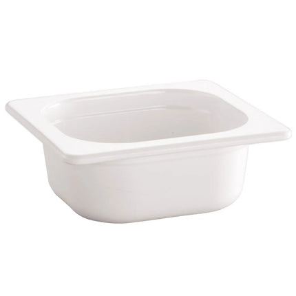 GGM Gastro (6 pcs) Melamine Gastronorm Tray GN 1/6 - ECO - White - 0.8L - Depth: 65mm