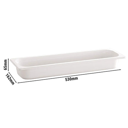 GGM Gastro (6 pcs) Melamine Gastronorm Tray GN 2/4 - ECO - White - 3L - Depth: 65mm