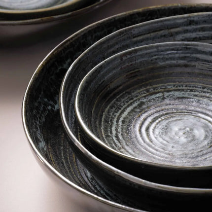GGM Gastro (6 pcs) METALLIC | Deep Plate - Stoneware - Ø260mm - Silver