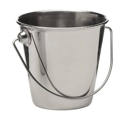 GGM Gastro (6 pcs) Mini Metal Food Bucket - SNACKHOLDER - Stainless Steel - 0.33L - 90x90mm