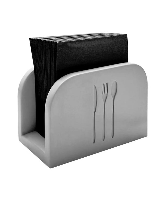 GGM Gastro (6 pcs) Napkin Holder - ELEMENT - Concrete - for approx. 50 Cocktail Napkins - 160x75x100mm - Grey - with Non-Slip Feet