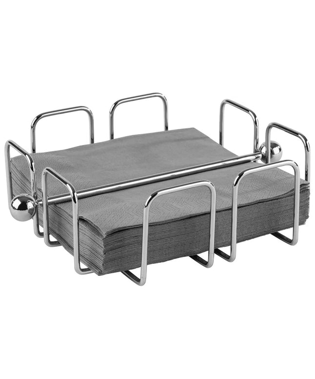 GGM Gastro (6 pcs) Napkin Holder WIRE - Stainless Steel - for Cocktail Napkins - 190x190x65mm - with Weighted Arm